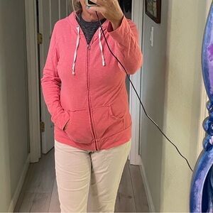 Light zip up coral hoodie (women’s)